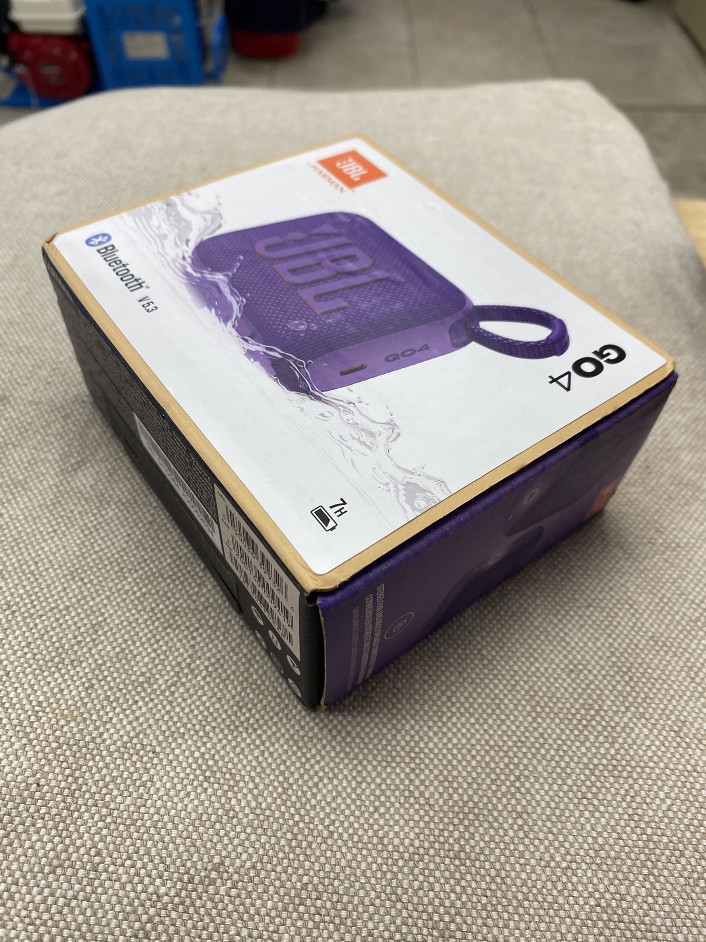 JBL Go 4 - Ultra-Portable, Waterproof and Dustproof Bluetooth Speaker, Big Pro Sound with Punchy bass, 7-Hour Built-in Battery, (Purple) BRAND NEW SEA