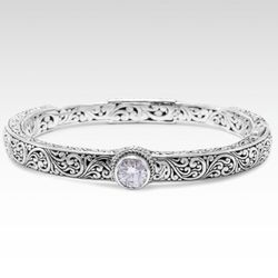 SARDA Designer Blessed One Bangle™ in Moissanite