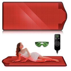 Viconor Red Light Therapy Mat for Body, 73"x 32", 1090 LEDs, 660nm & 850nm, Black, Large
