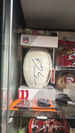 Trey Lance autographed football. Official size (Wilson)