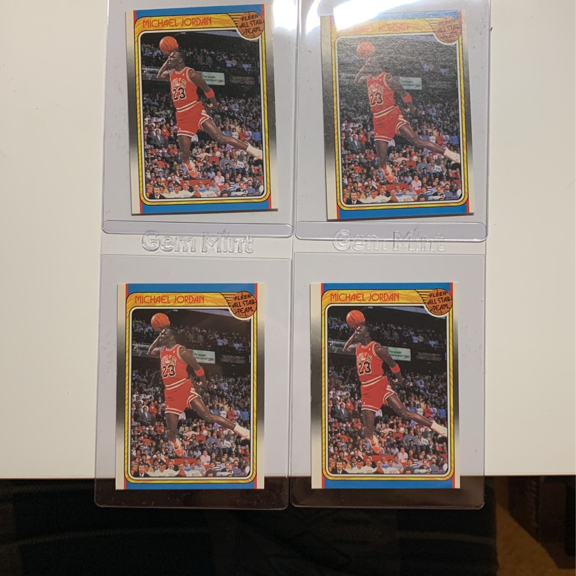 Four 1988 Fleer Michael Jordan #120