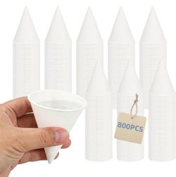 800 Pcs Cone Cups, 4 oz Disposable Paper Cone Cup, Snow Cone Cups, Cone Cup for Water Cooler Dispenser, Leakproof Shaved Ice