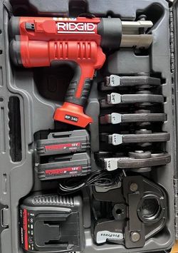 Ridgid Propress Model RP340 with 6 Copper Pipe Press Tool Jaws