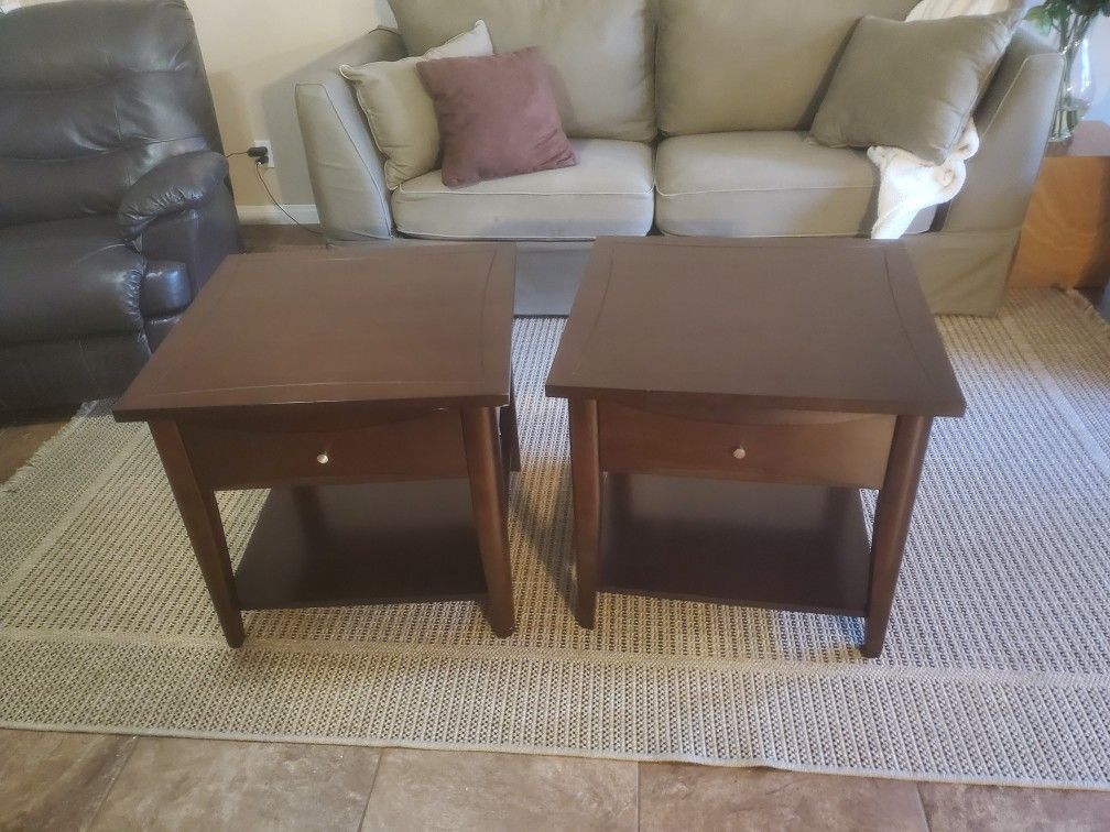 End Table's $35 Each With Capuchino Finish By Coaster Fine Furniture (Warm Springs And Green Valley)