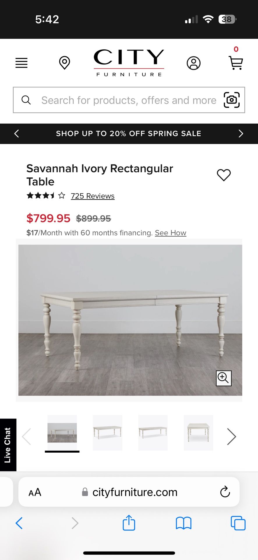 White Rectangular Farmhouse Dining Table Solid Wood City Furniture Savannah Dining Table With Extension, Extendable Leaf Seats 10, Kitchen Table