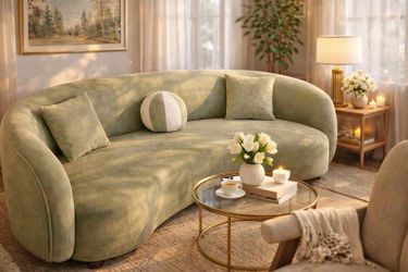 Half moon sofa🔥, same day delivery 🚚, no credit needed ‼️