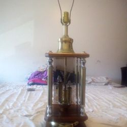 Vintage Flower Stained Glass Don Ward Lamp 