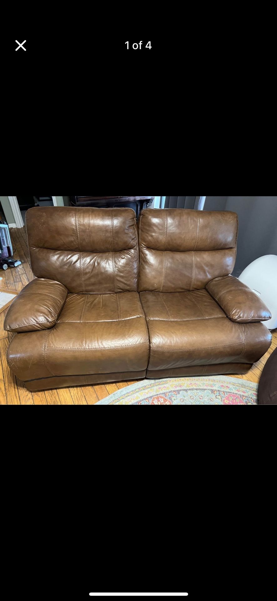 FREE Italian Leather Dual Power Recliner