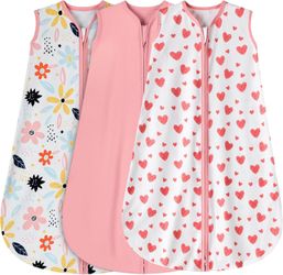 3 Pack Baby Sleep Sack 12-18 Months 100% Rayon Cotton Sleeping Bag 2-Way Zipper