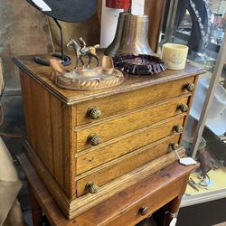 Antique Oak Sewing Cabinet