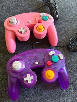 NGC Controller - PINK & PURPLE - compatible with Nintendo GameCube Console controllers