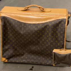 Vintage Louis Vuitton Large Folding Garment Bag Monogram Canvas Suitcase Luggage