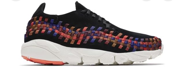 Size 5 Nike Air Footscape Woven Black Rainbow