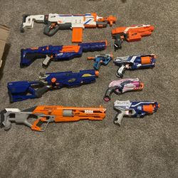 Nerf Guns, Accessories, And Bullets