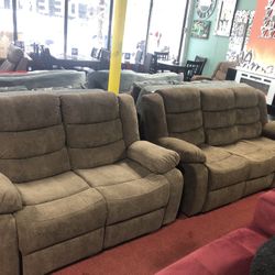 New Reclining Sofa Set Now For $1299 We Deliver