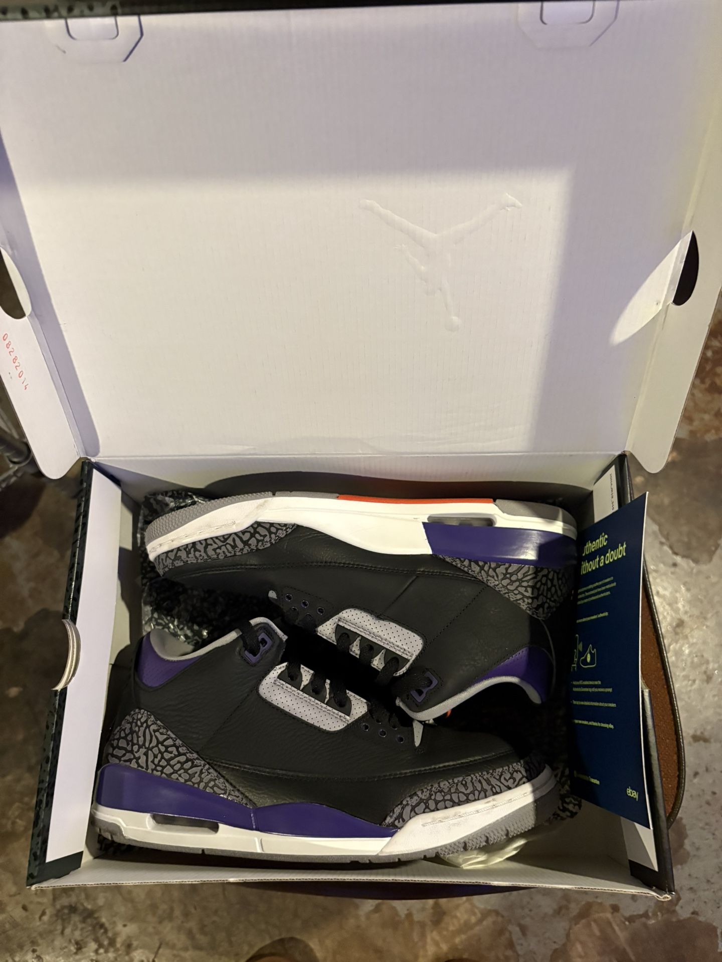 Jordan 3 Court Purple- Sz 10.5