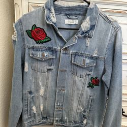 Flower Jean Jacket