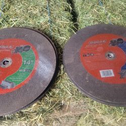7 PC  Cut Wheles  Steel And  Block 14 "