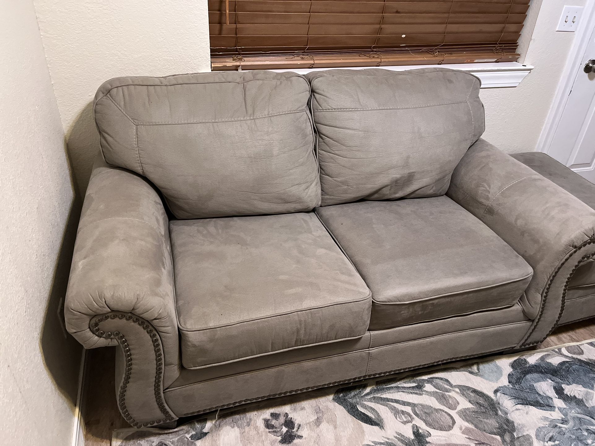 Sofa , Chair, Footstool, And and Vizio Television