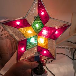 Vintage Star Christmas Tree Topper Light