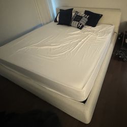 King Bedframe With Mattress For Sale