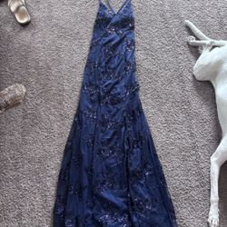 Navy blue prom dress
