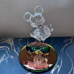 ARRIBAS BROS DISNEY DISNEYLAND RESORT 70TH ANNIVERSARY GLASS MICKEY MOUSE FIGURE