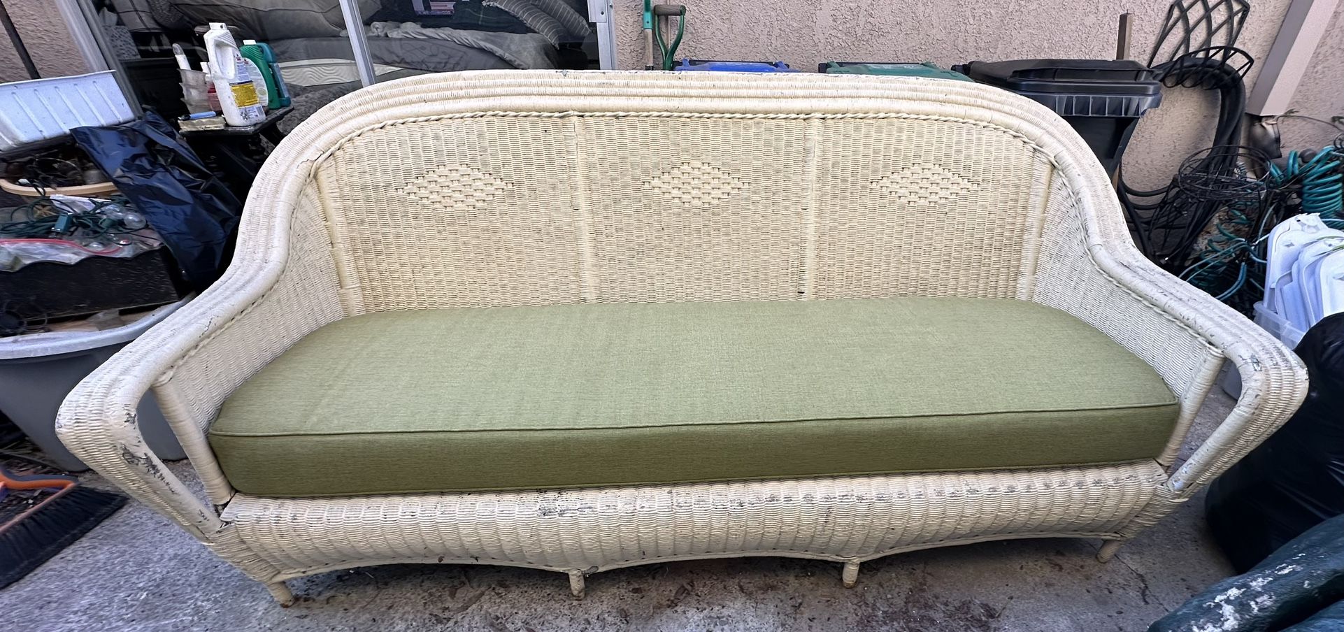 Vintage Rattan Sofa