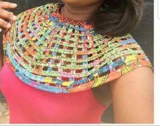 African prints put together as cape - small size