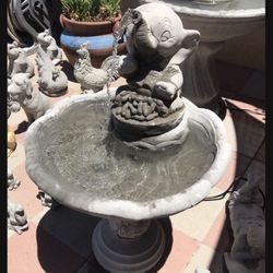 New Water Fountain Made Out Of Cement Perfect Gift 