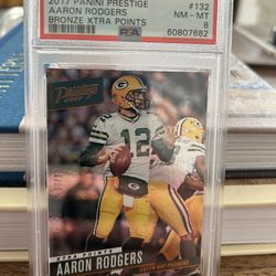 2017 Panini Prestige Bronze Xtra PointsAaron Rodgers PSA 8