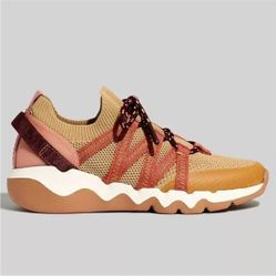 Madewell Field Knit Sneakers Desert Dune Multi Women Size 8 Shoes Flats 