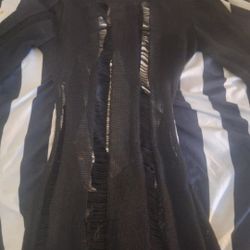 Womens black destressed dress size small