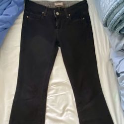 PAIGE FLARED JEANS BLACK SIZE 26