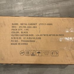 Garage Black Metal Storage Cabinet with Wheels!!! ULTRA BREND NEW!!! LAST MODEL!!! HEAVY DUTY!!! TOTAL BLACK!!! SEALED IN ORIGINAL BOX!!!