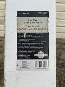 White Vinyl Line Post