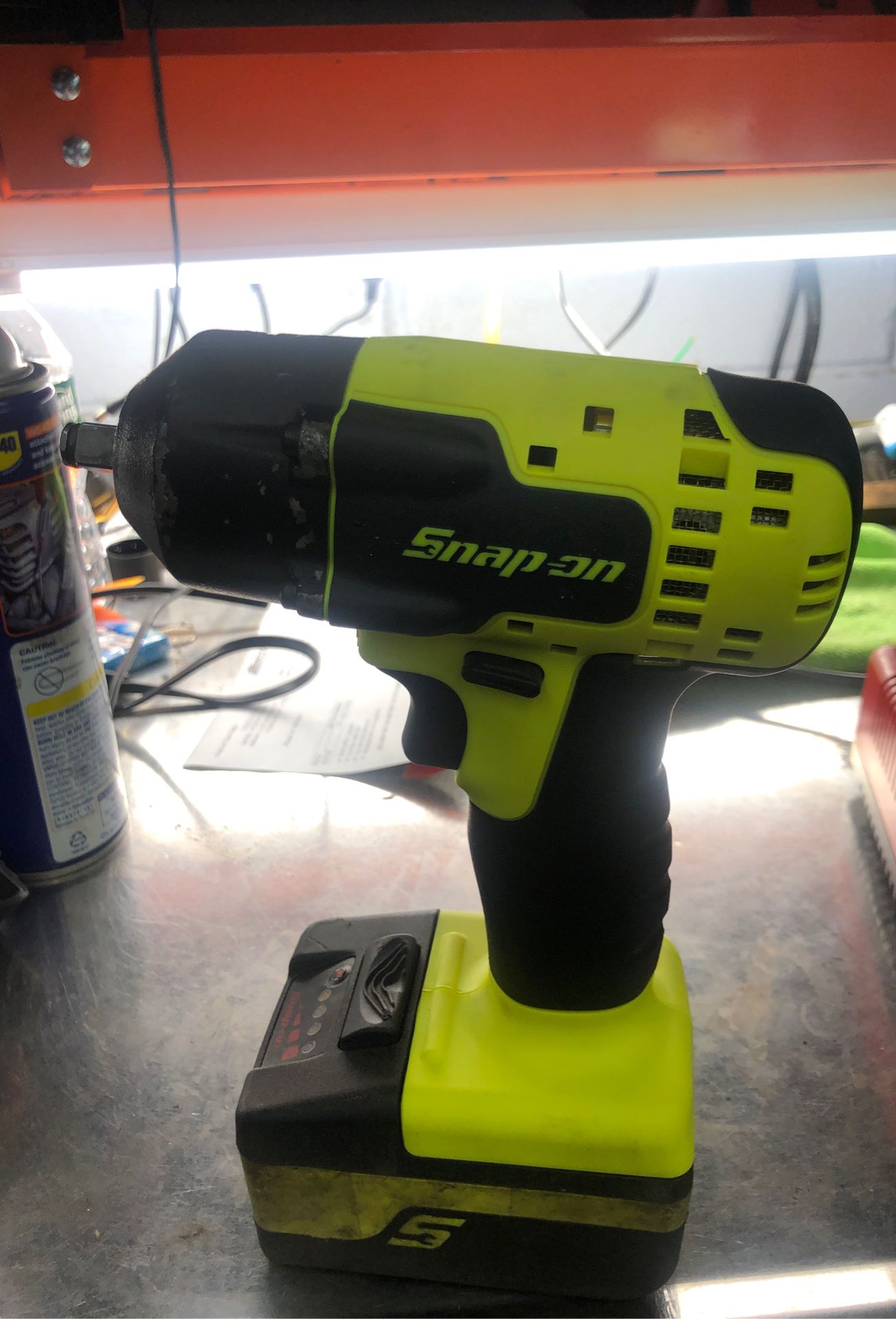 Snap on. Brand new with battery’s and charger