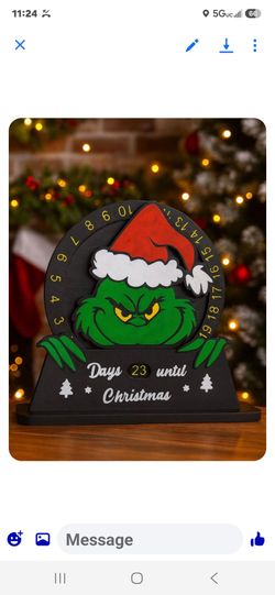 Grinch Christmas Countdown Calendar Decoration
