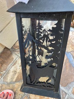 17" h metal lantern