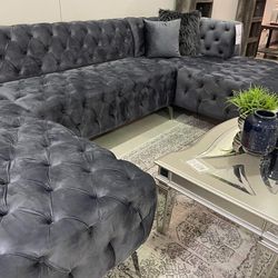 Amora Grey 3 Piece Sectional by Muse Design 
