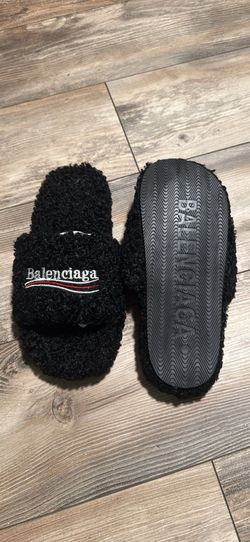 Balenciaga Black Slides 