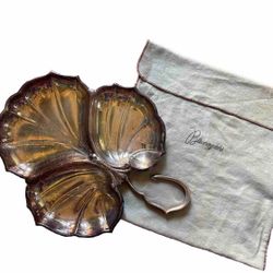 Vintage Crescent Silver Leaf Tray 1950's Limited Edition #11 Bloomingdales RARE