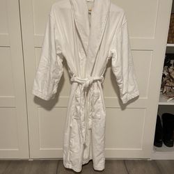 Never worn- Unisex White Velour robe