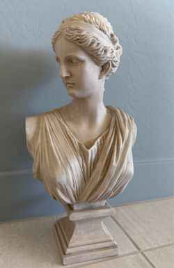 Classical Bust of Artemis Diana Greek & Roman Goddess Of The Hunt and Moon by House Parts 17.5”