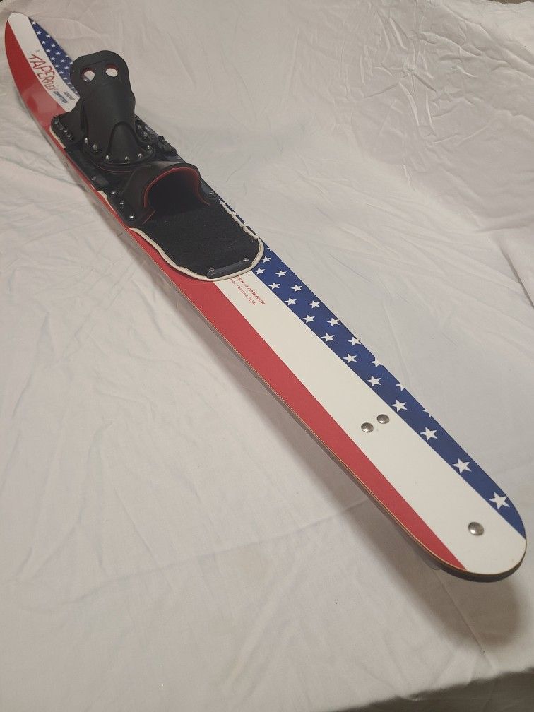 Vintage Taperflex Slalom Water Ski Concave Competition 65" USA Flag for