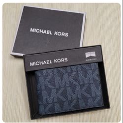 MICHAEL KORS BLUE SLIM BILLFOLD WALLETBOX




