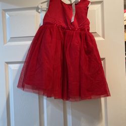 Girl Red Dress Size 3 