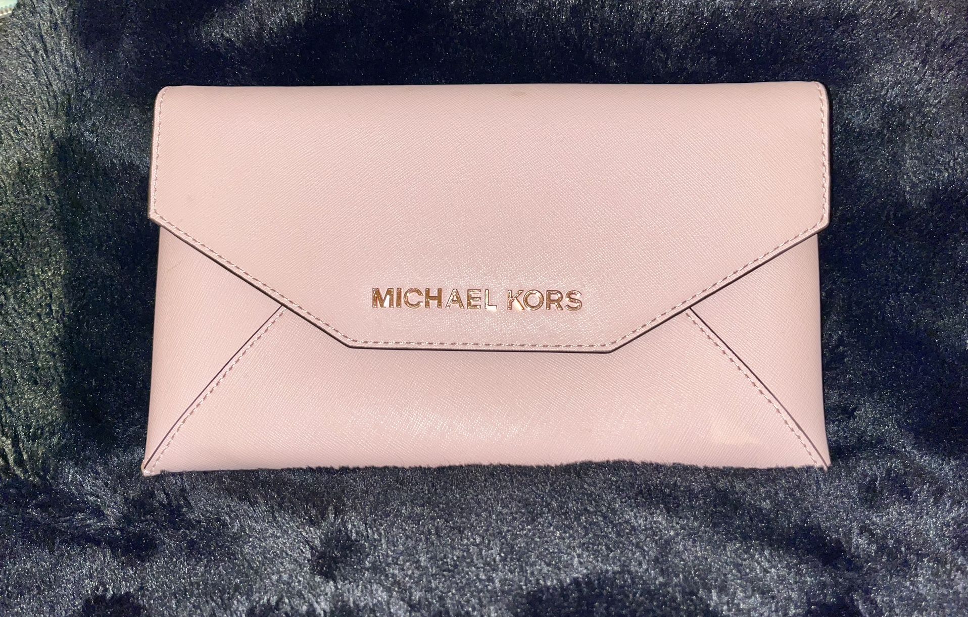 Baby Pink MK Envelope Clutch