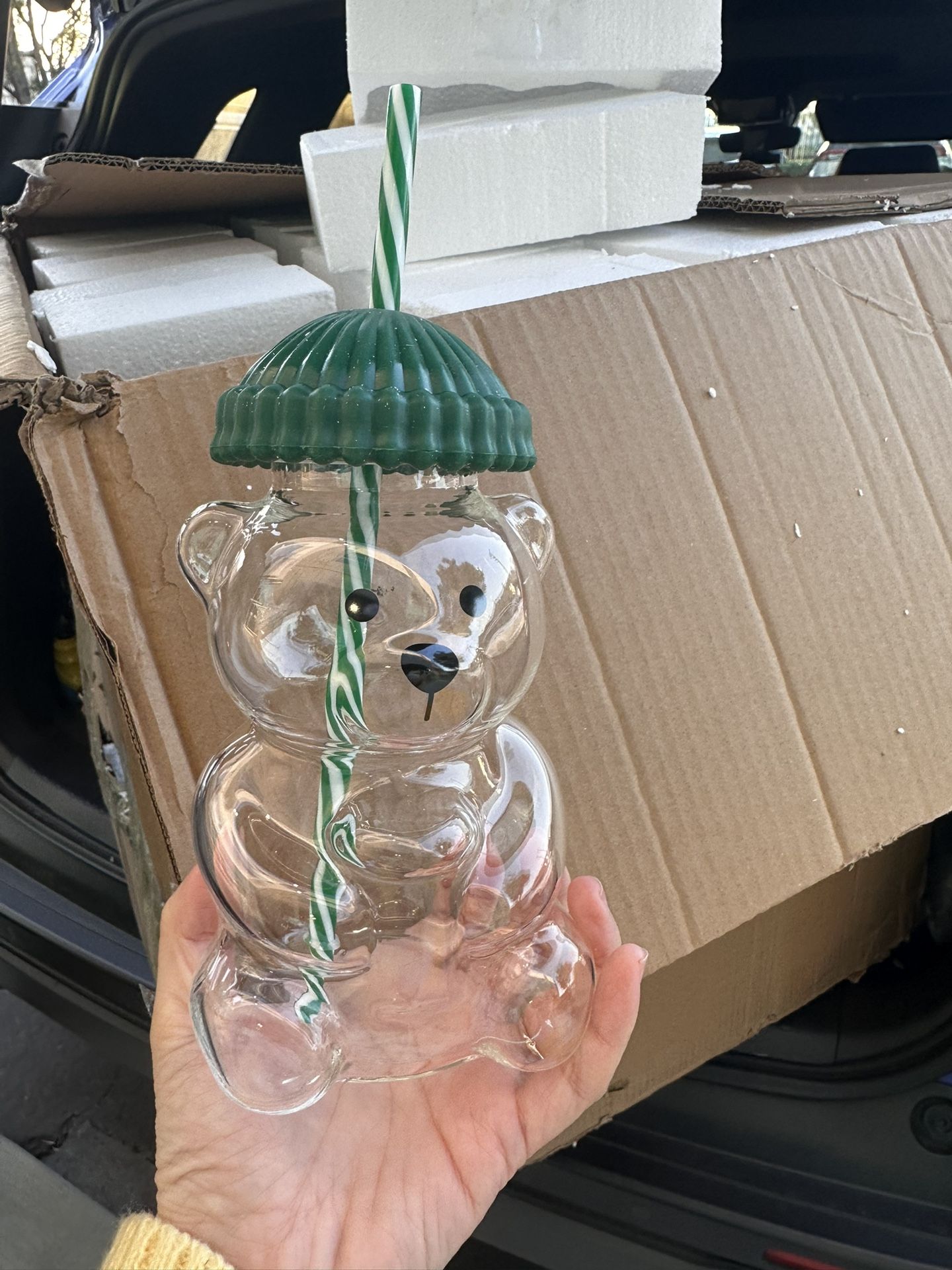 Brand New Glass Bearista Bear Cup