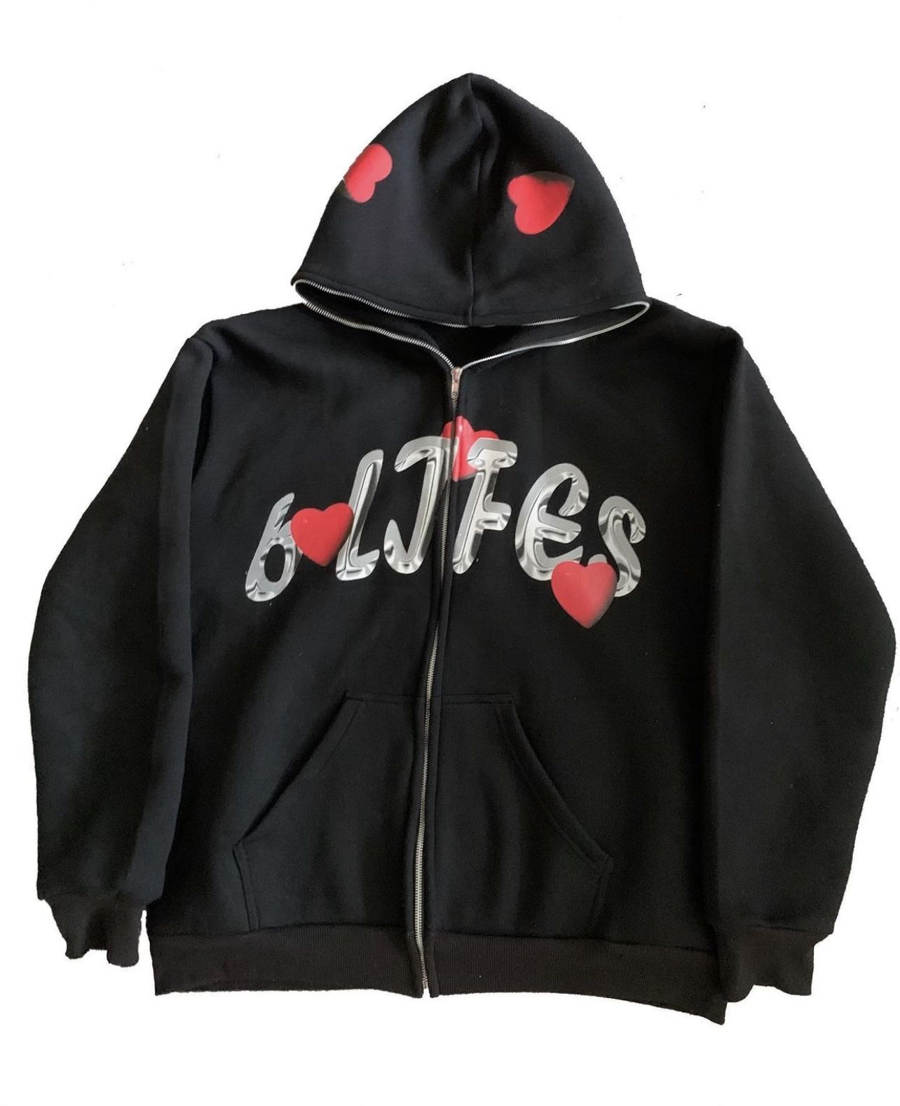 Streetwear 6Lifes Broken Bones Full Zip Up hoodie | Grailed 6lifes hoodie 